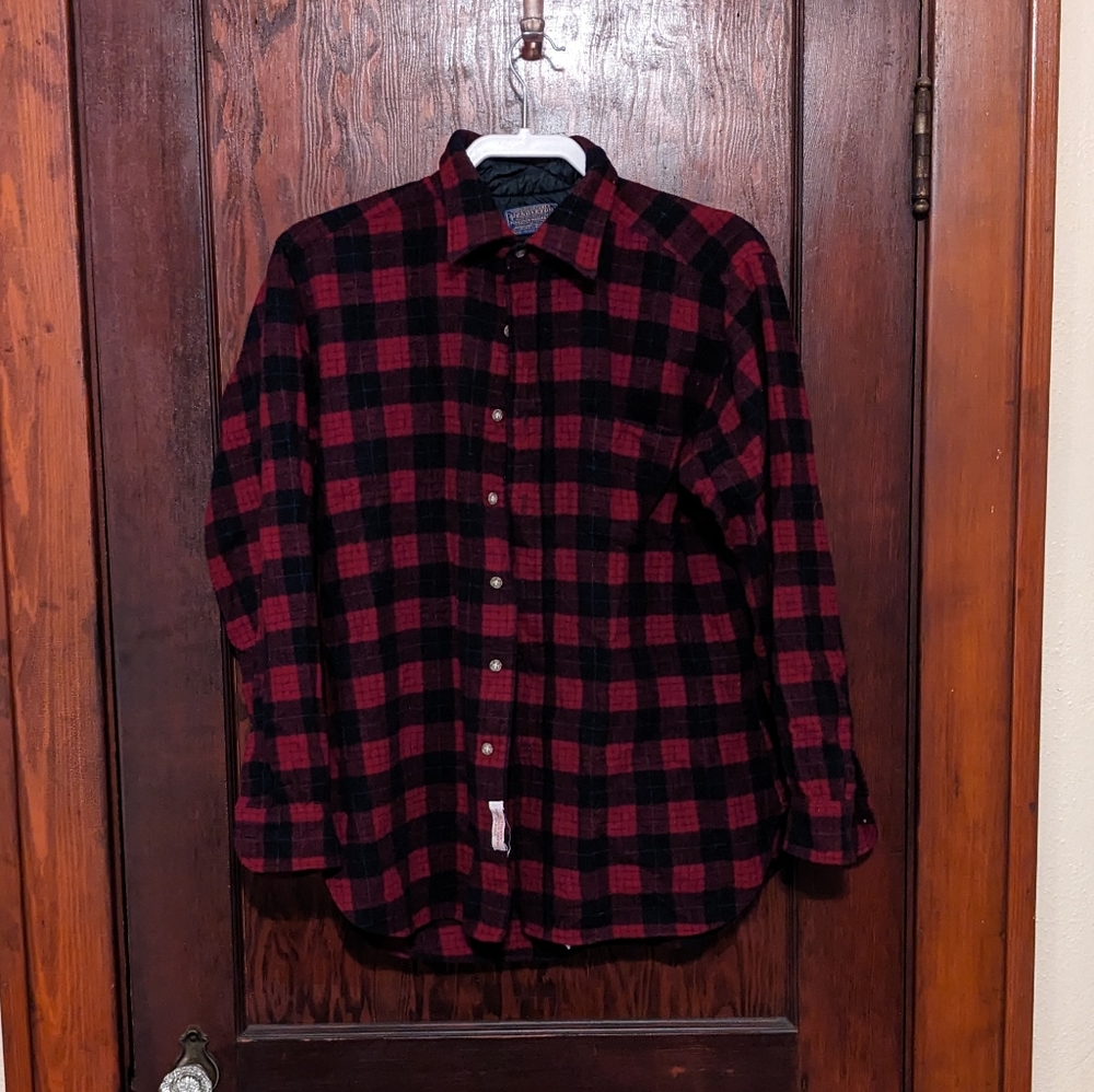 Pendleton Red Plaid Casual Button Down Shirt